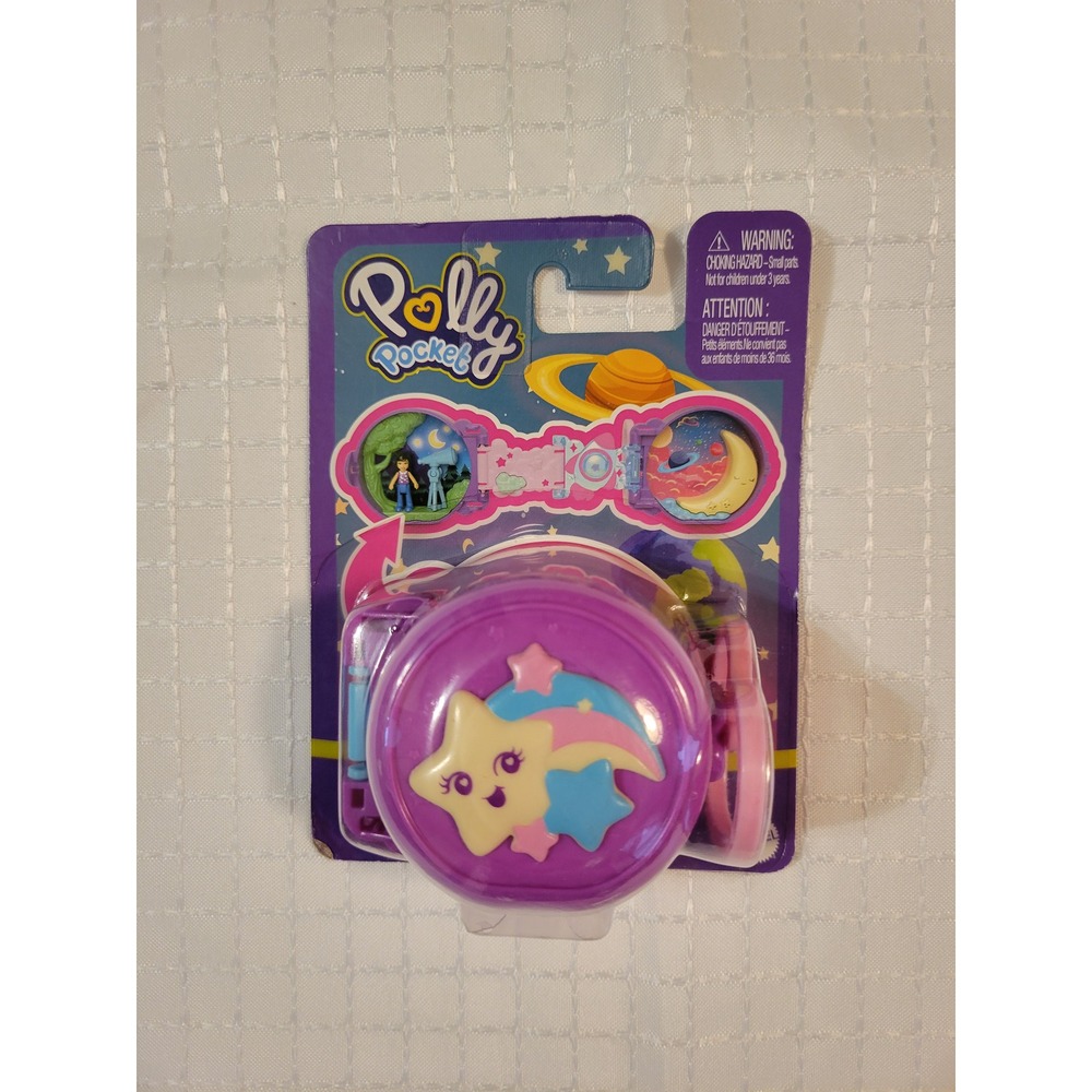 Polly Pocket Saturn Space Explorer Compact Micro Doll Playset Purple Star Mattel